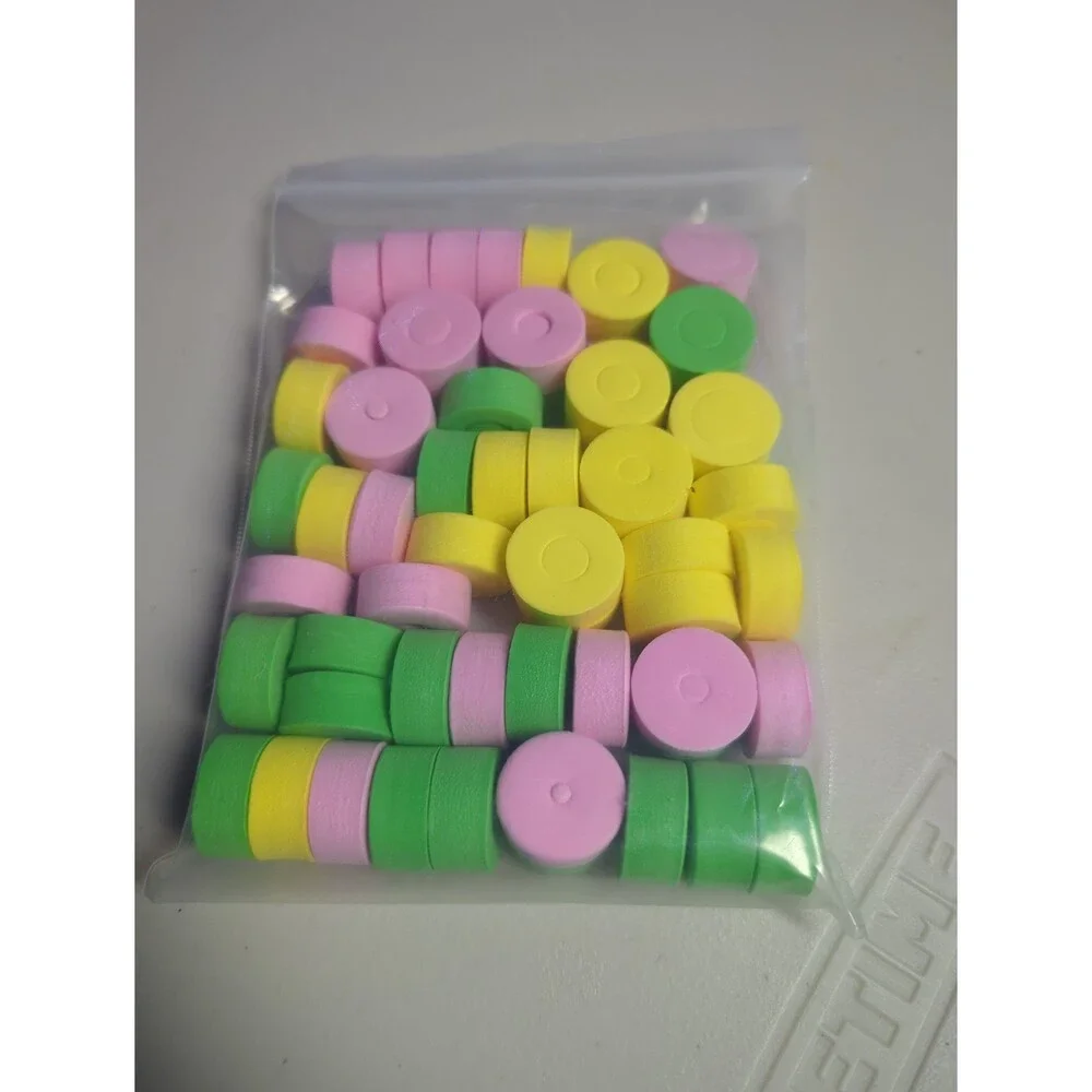 Colorful Stitch Stoppers 10 Sizes 3 Colors 60 Pcs - Pink, Green, Yellow Stitch